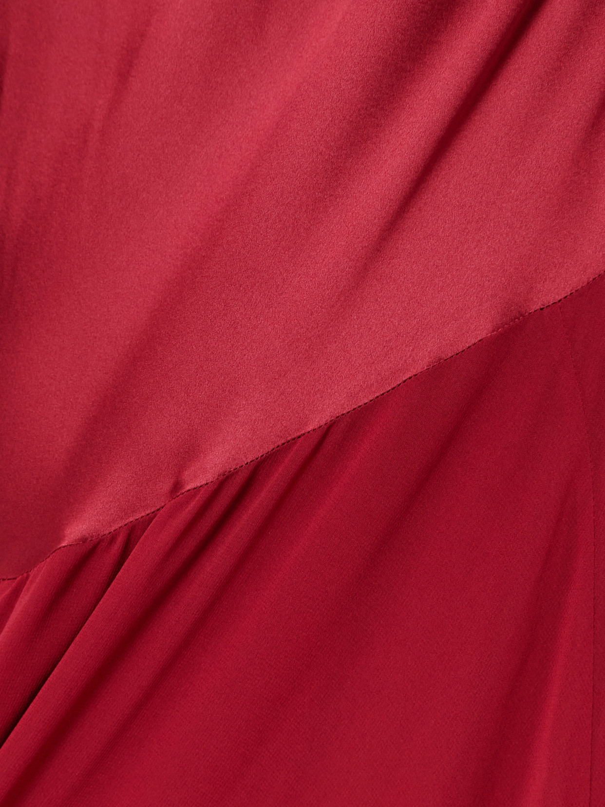 Cordelia Silk-satin And -chiffon Gown - Red