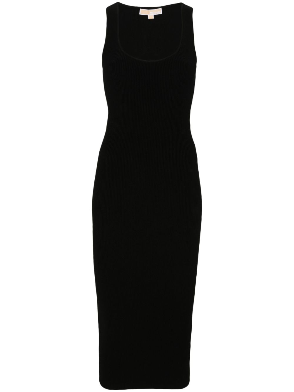 Cut-out ribbed dress - Black