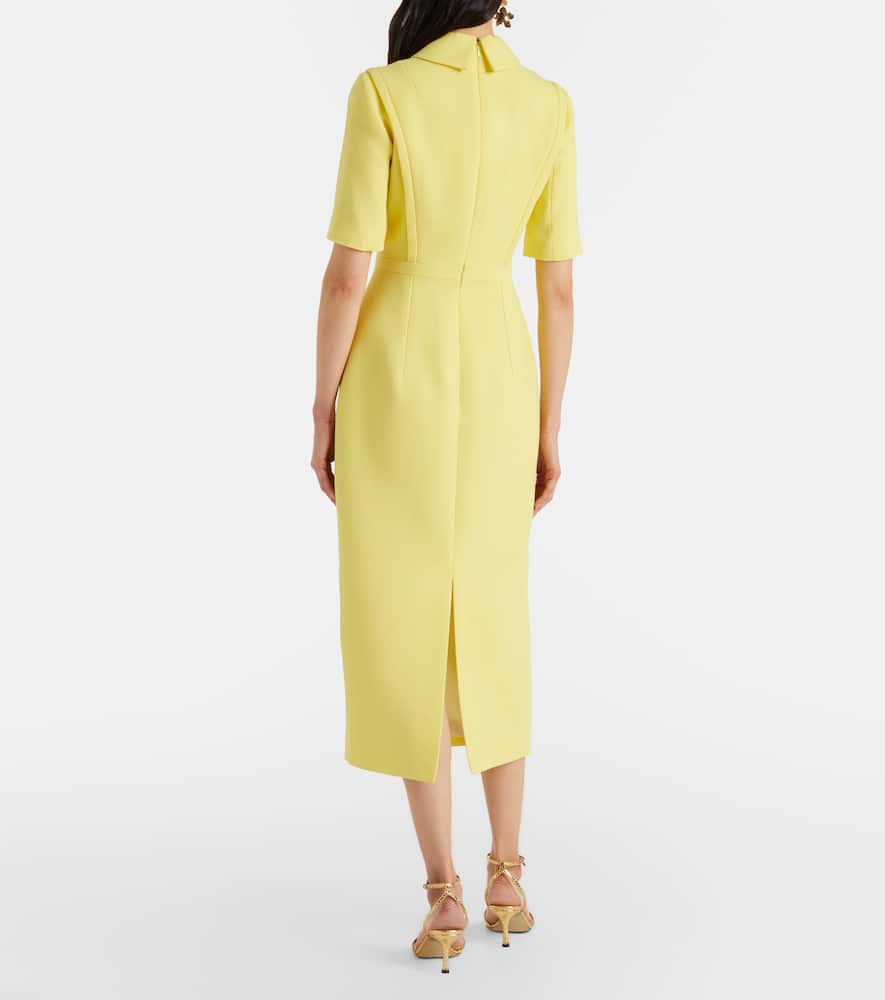 Valletta wool crêpe midi dress