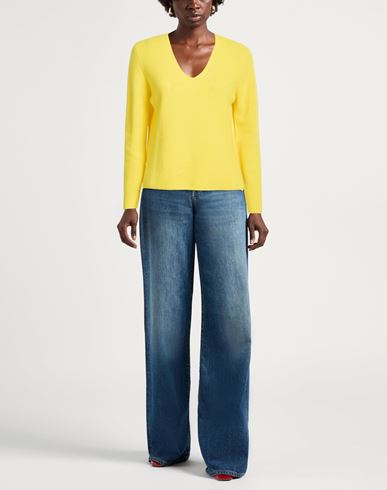 Woman Sweater Yellow Size 6 Cashmere
