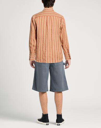 Man Shirt Camel Size S Linen, Polyester