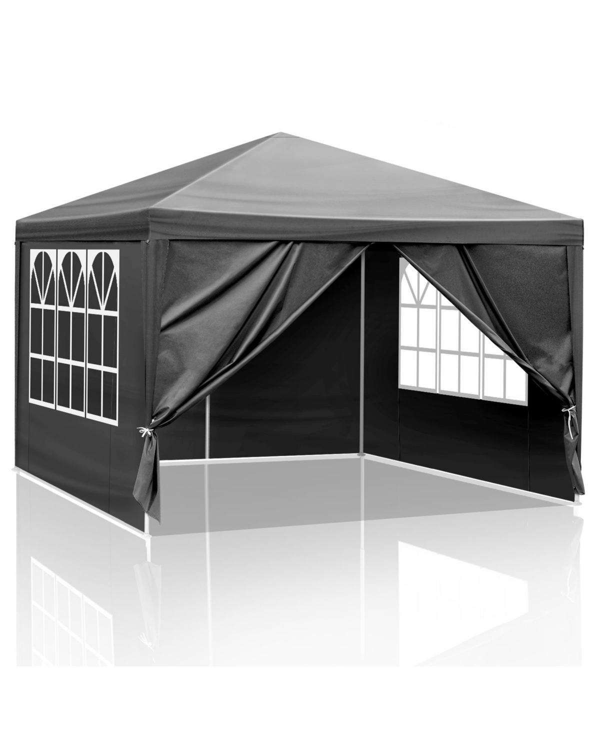 Waterproof Gazebo Outdoor Canopy - Patio Tent for Wedding, Bbq, and Party Events - Black