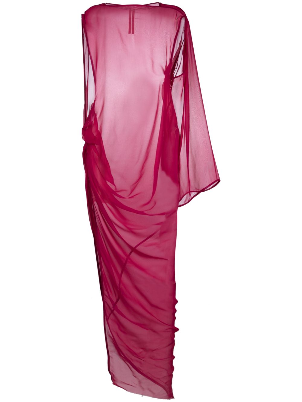 Draped asymmetric long dress - Grey