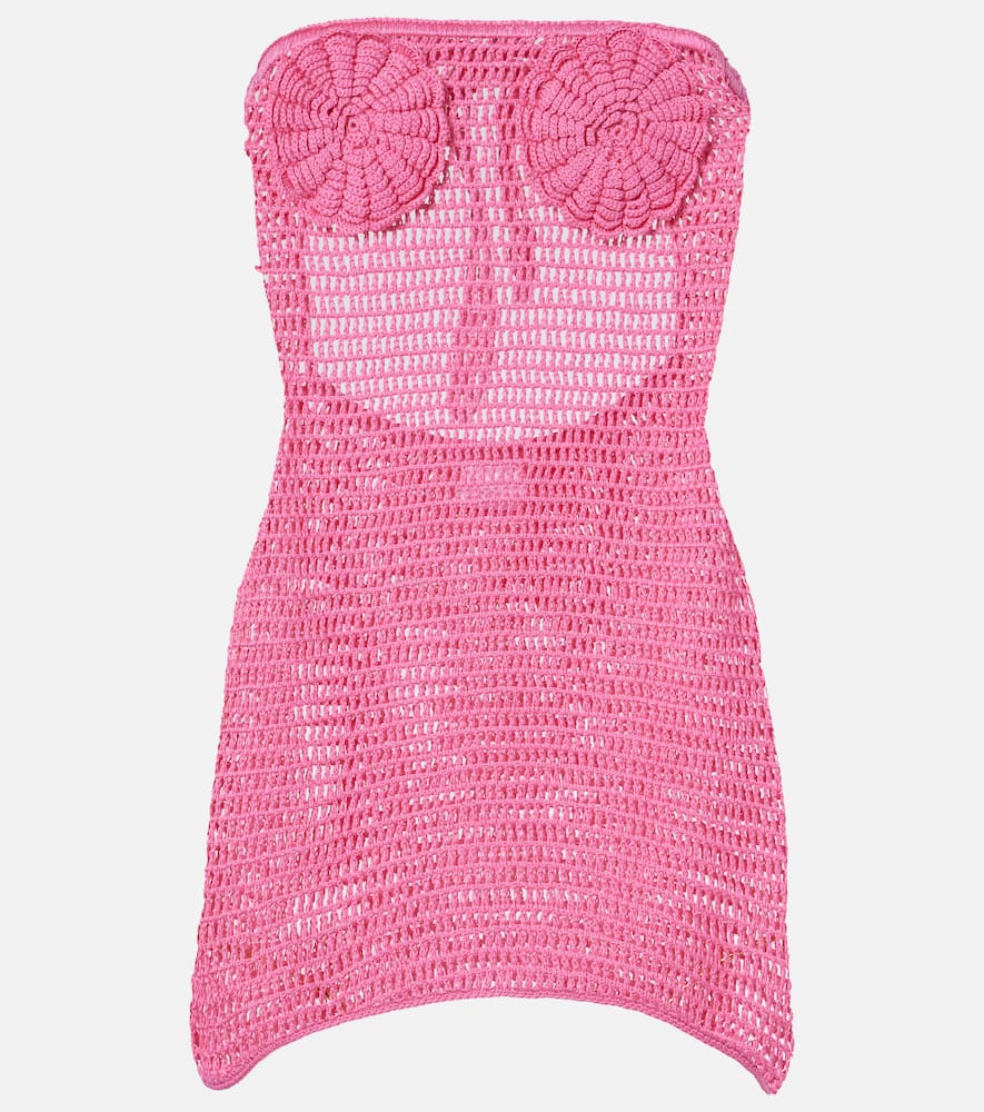Camellia crochet cotton minidress
