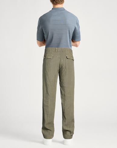 Man Pants Military green Size 40 Linen