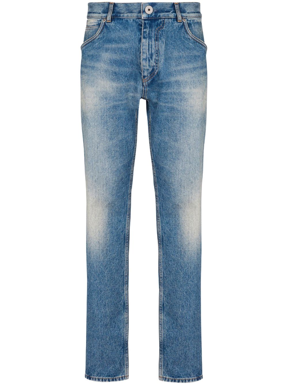 Mid-rise straight-leg jeans - Blue