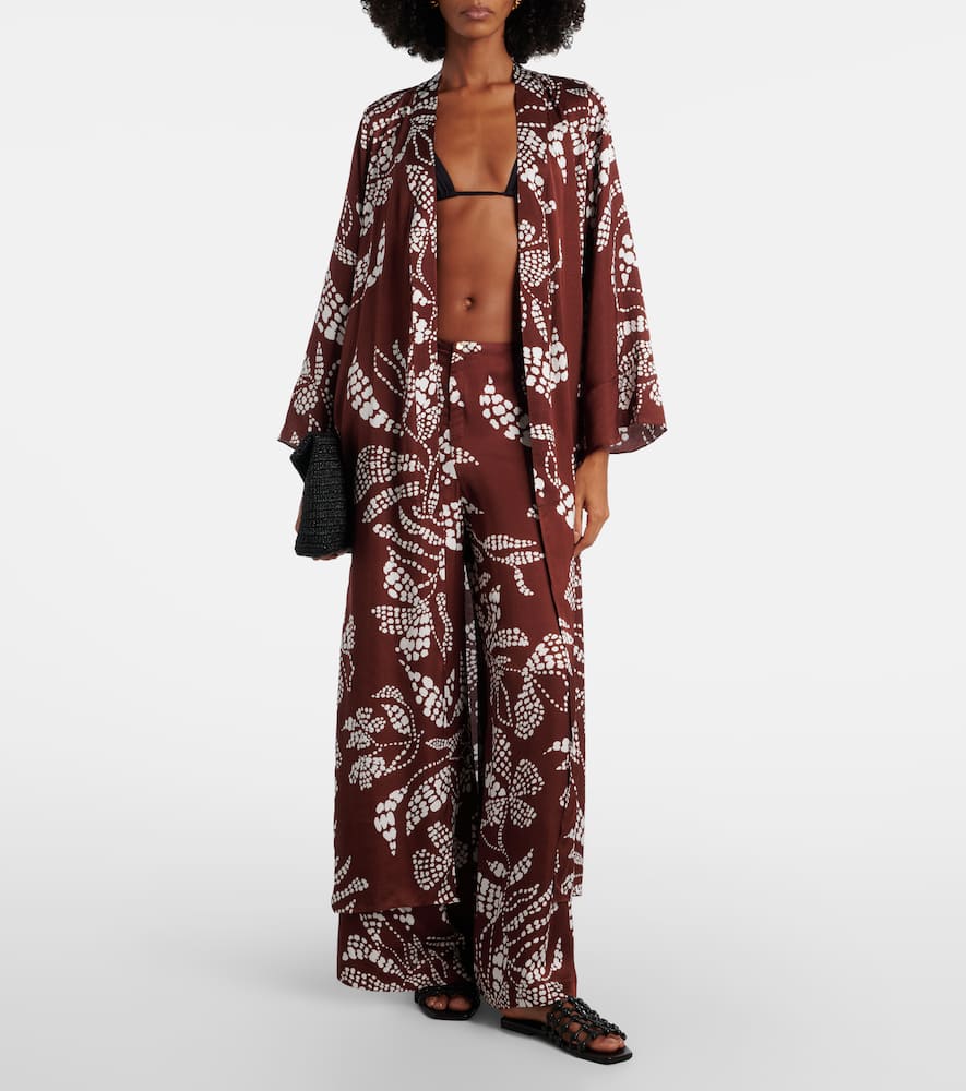 Lea printed beach cover-up