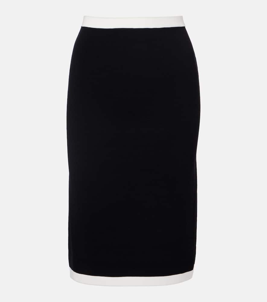 Ribbed-knit pencil skirt