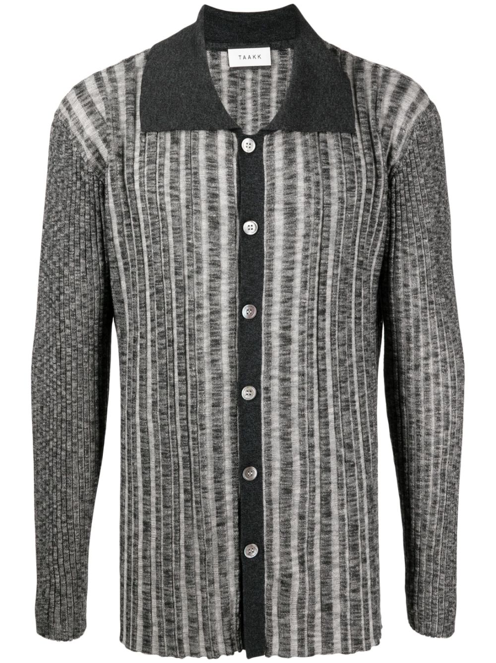Long-sleeved polo shirt - Grey