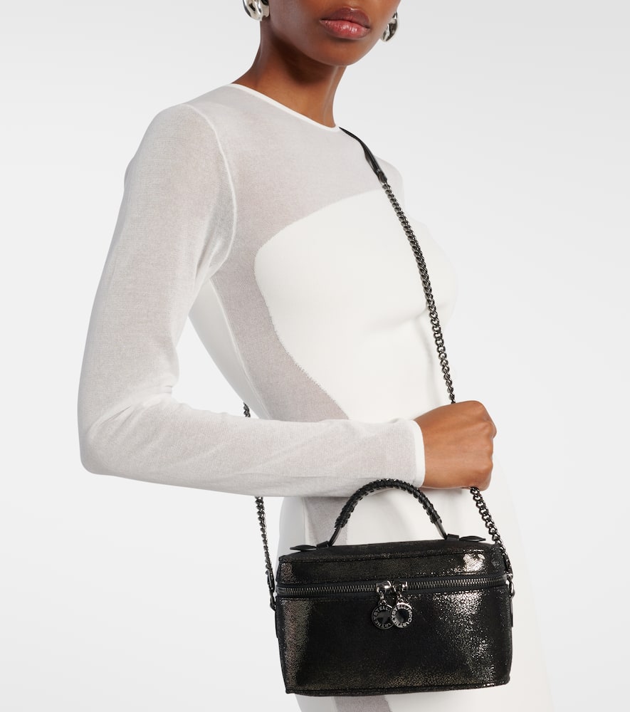 Falabella Mini metallic faux leather tote bag