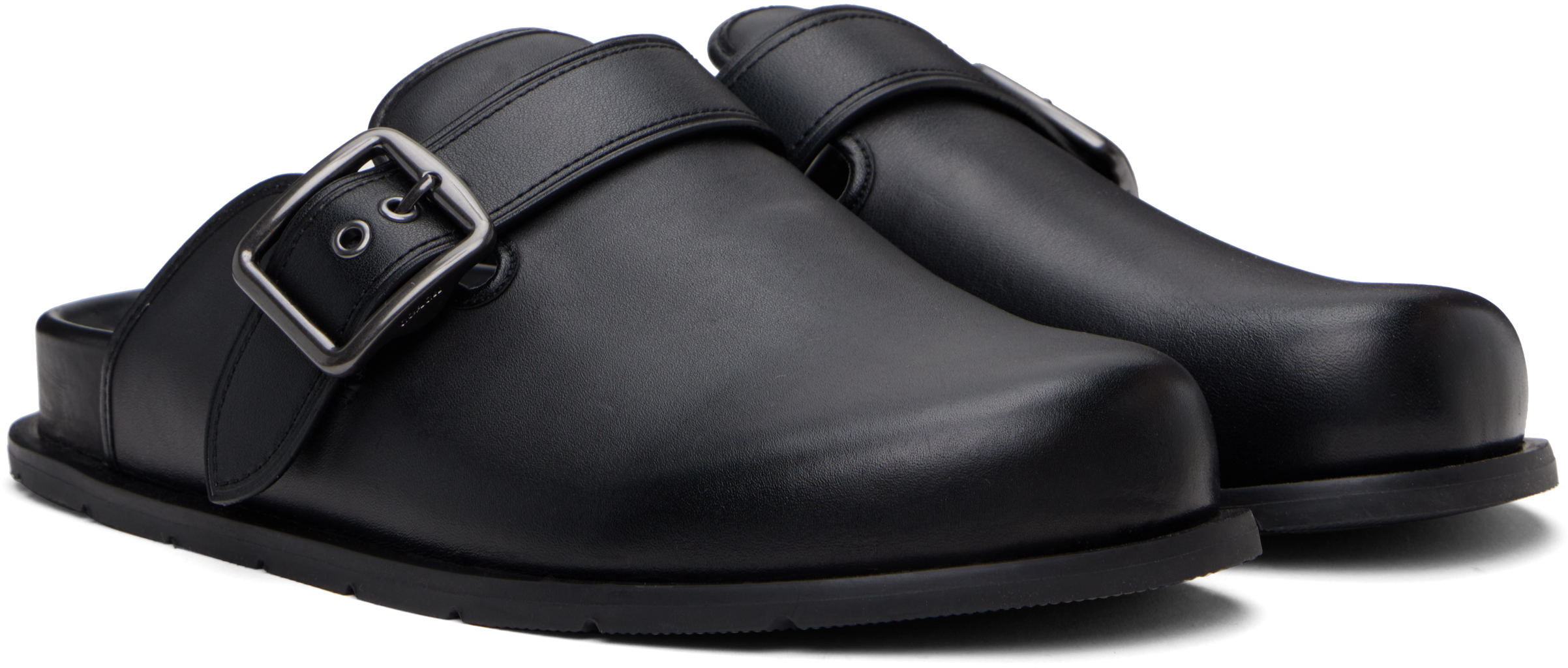 Coach 1941 Black Buckle Clogs
