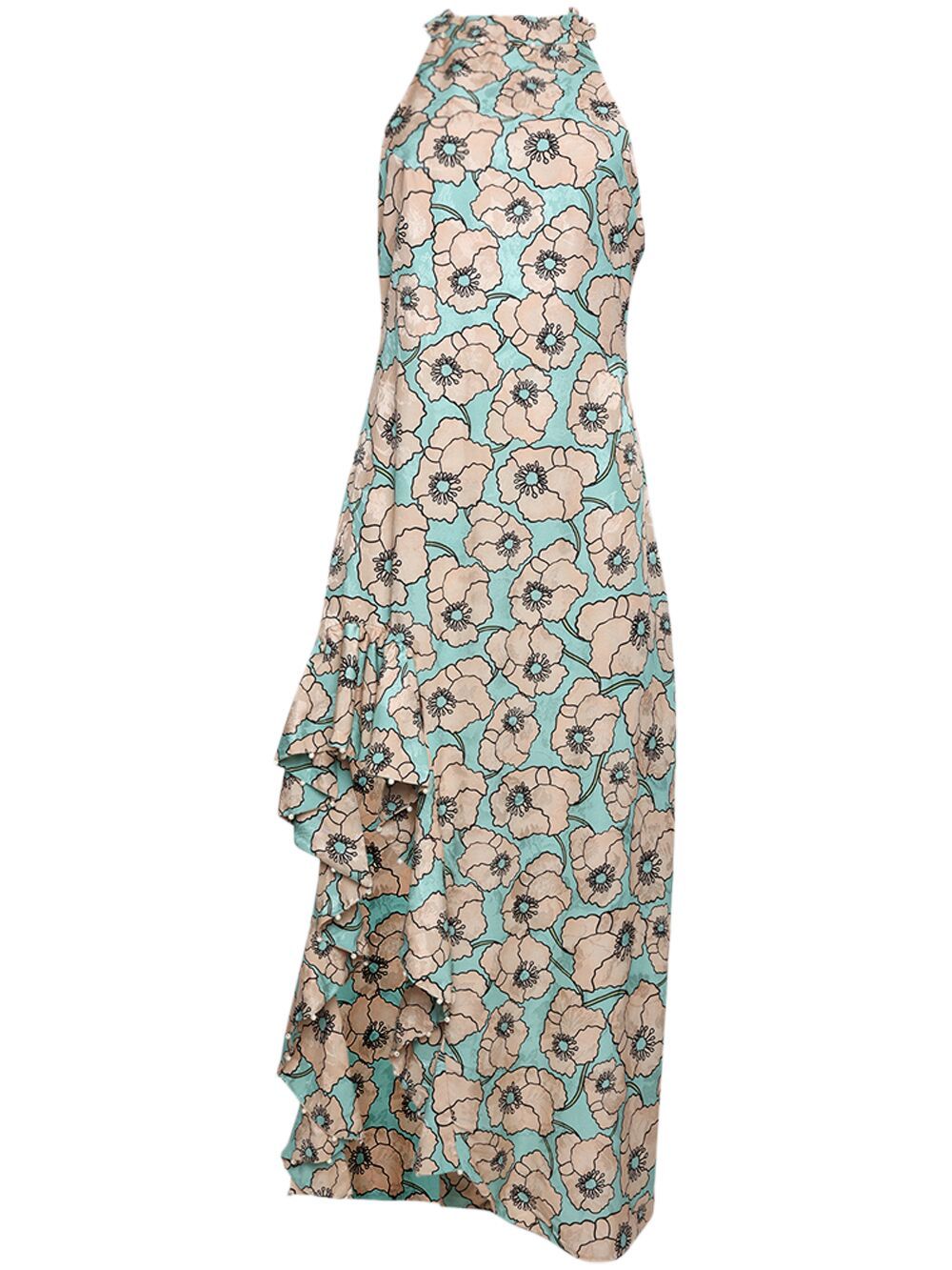 Gerbera floral-print dress - Blue