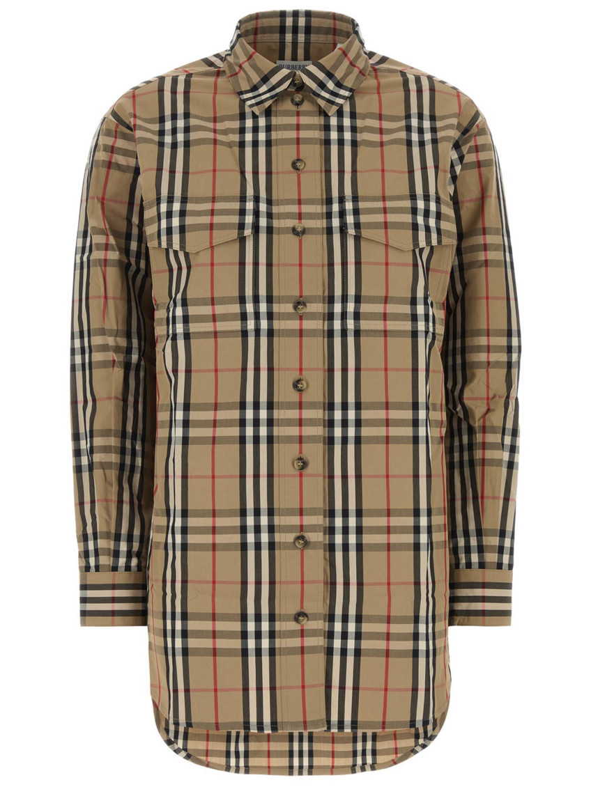 Beige Check Shirt