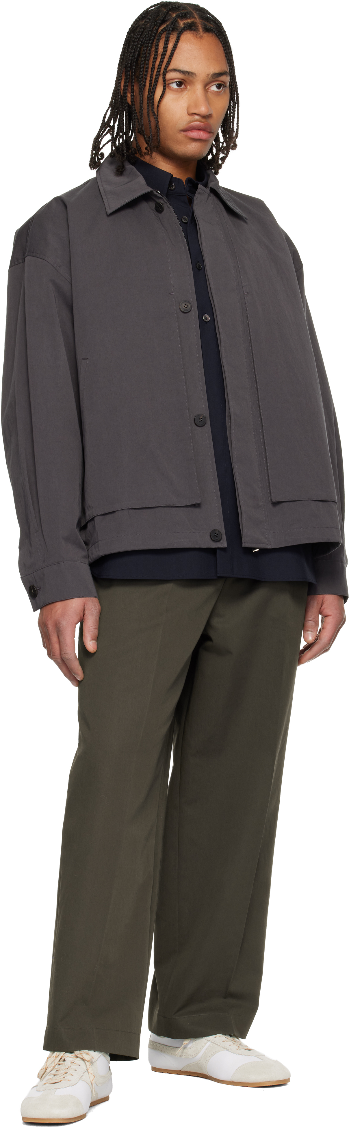 Gray Cargo Pocket Jacket