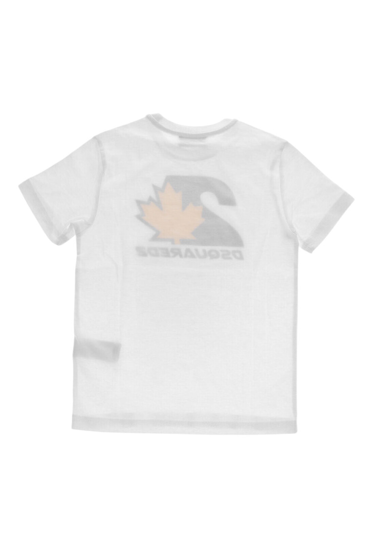 Boys White Graphic T-Shirt