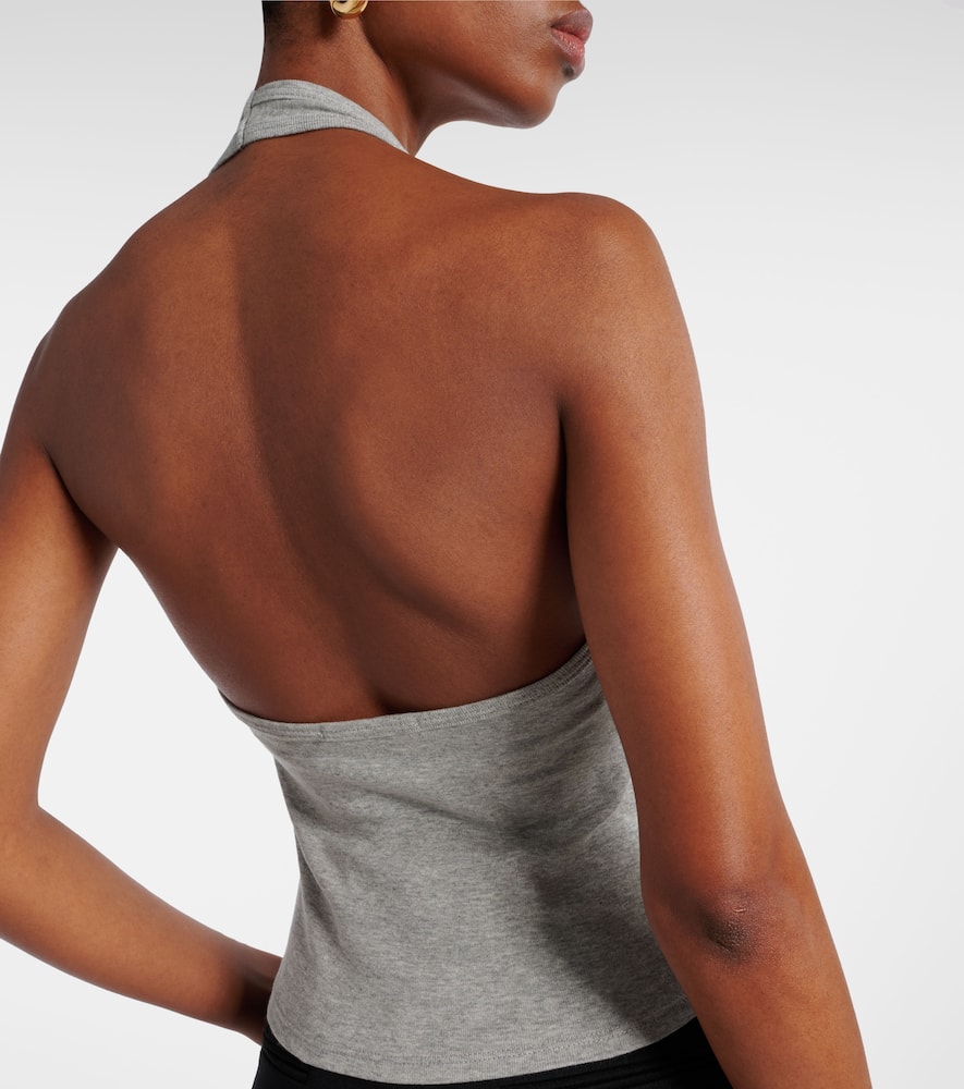 Nili Lotan Britt halterneck cotton jersey top