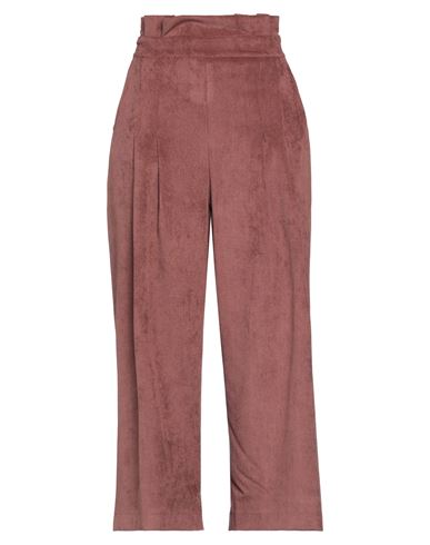 Gaudì Woman Pants Chocolate brown Size 12 Polyester, Polyamide, Elastane