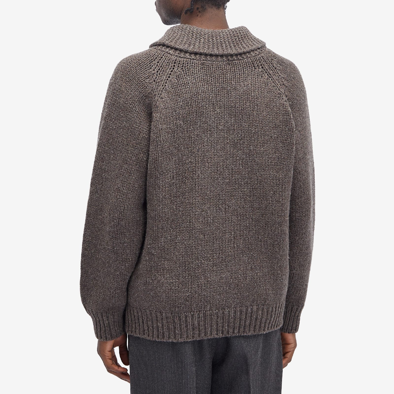 Men's Cowichan Zip Up Cardigan Sephia
