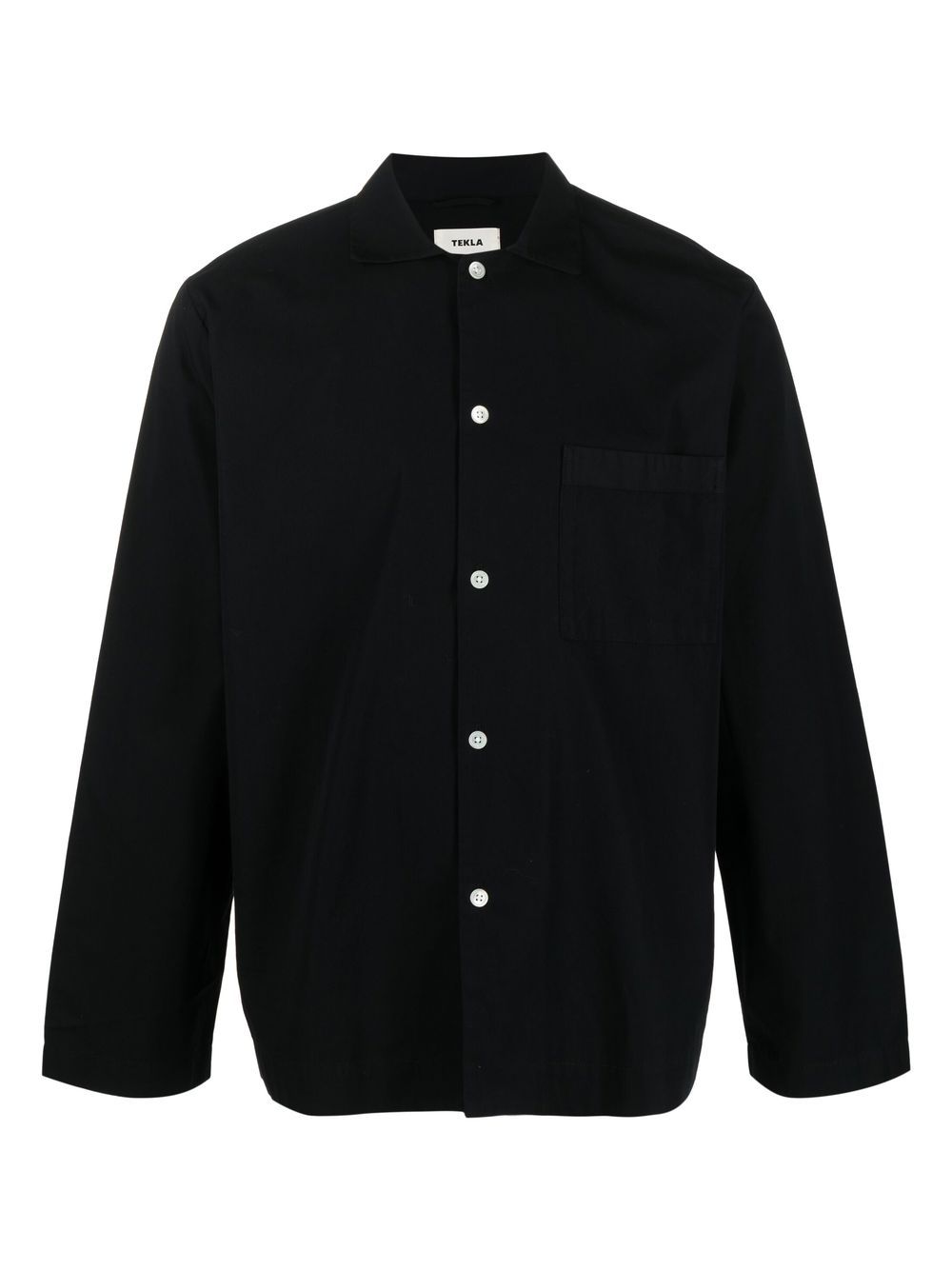 Poplin pajama shirt - Black