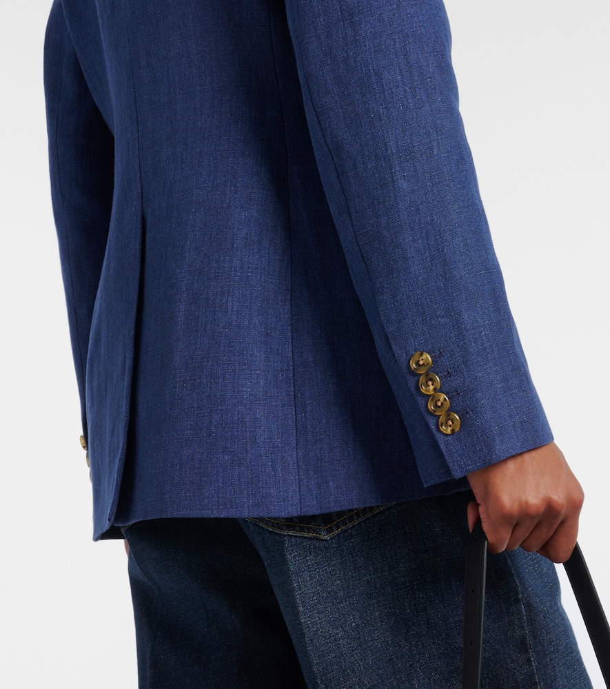 X Argent Chelsea linen denim blazer