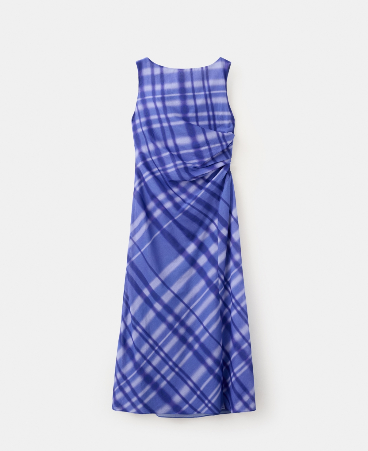 Women's Printed Cotton Dress - Blue