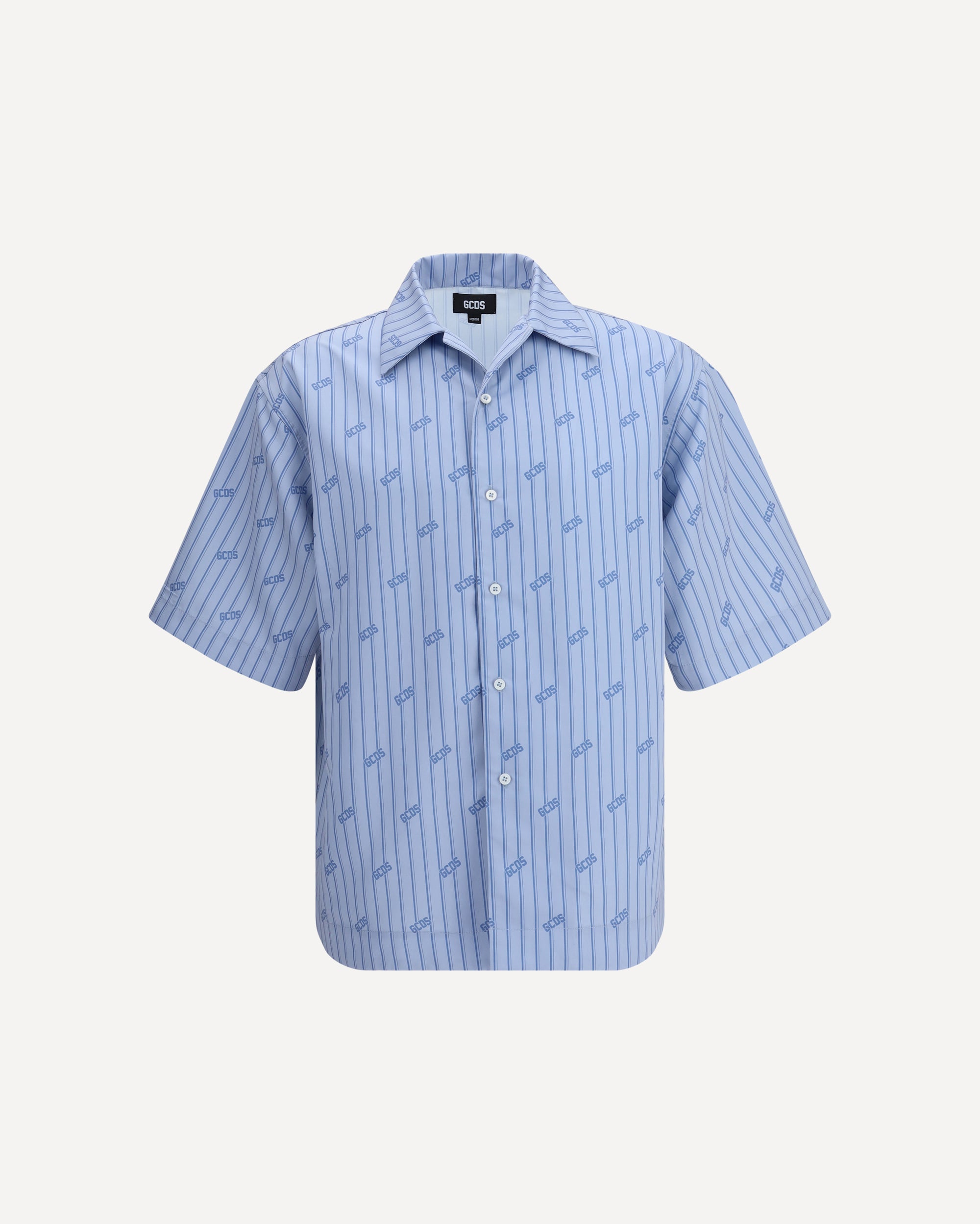 GCDS Pinstripe Bowling Shirt Male M