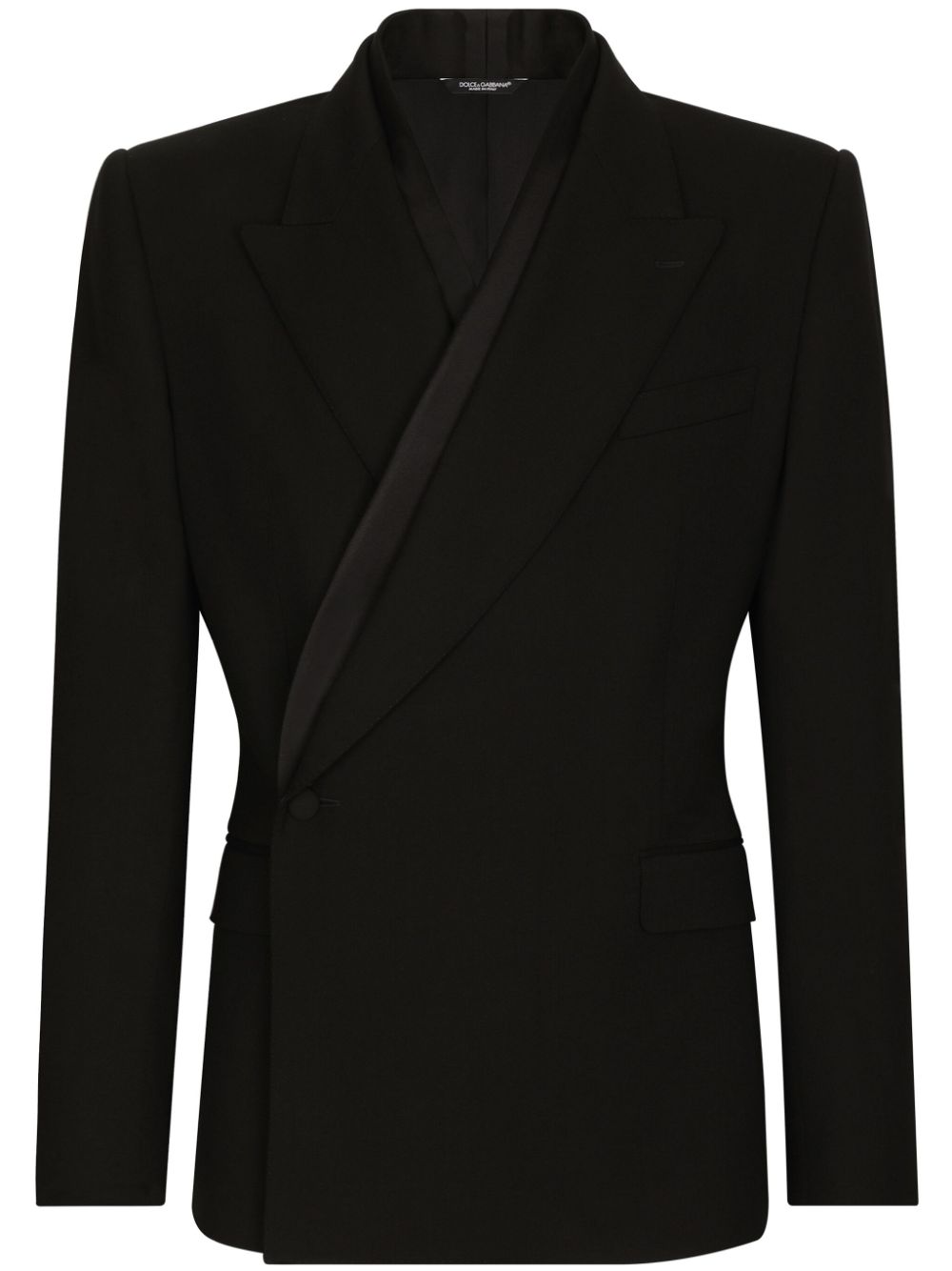 Wrap-design blazer - Black