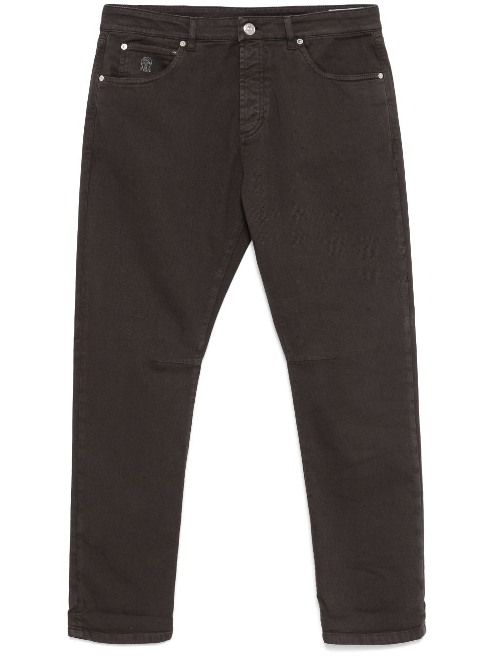 Garment-dyed jeans - Brown