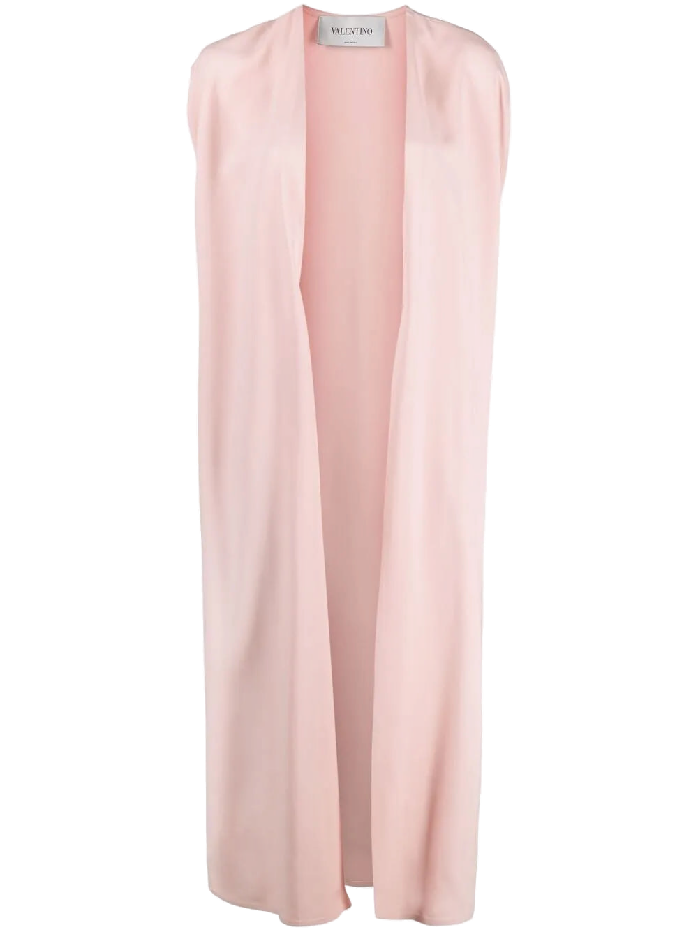 Side-Slit Silk-Blend Vest — Pink