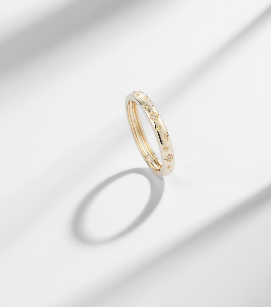 Northern Star 14kt gold ring with diamonds