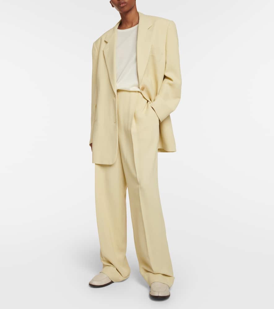 Tor crêpe straight pants
