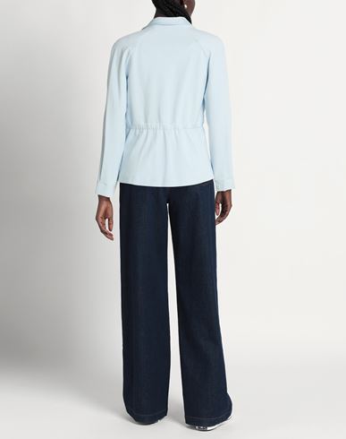 Woman Blazer Light blue Size 3 Cotton, Modal, Elastane