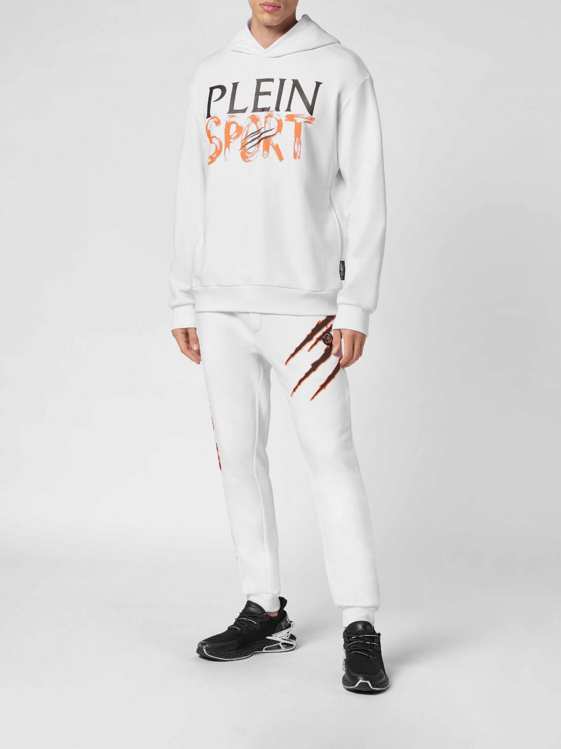 Logo-print cotton-blend hoodie - White