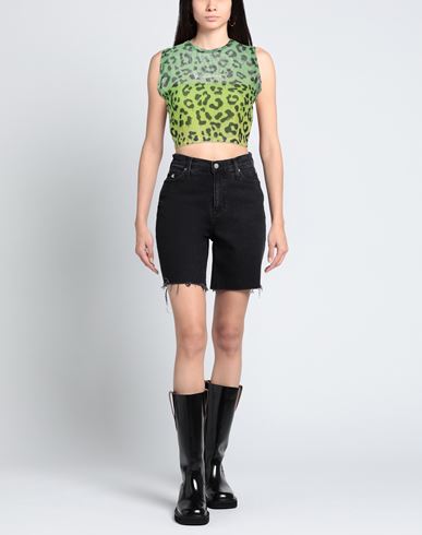 Woman Top Lime green Size M Polyester, Elastane