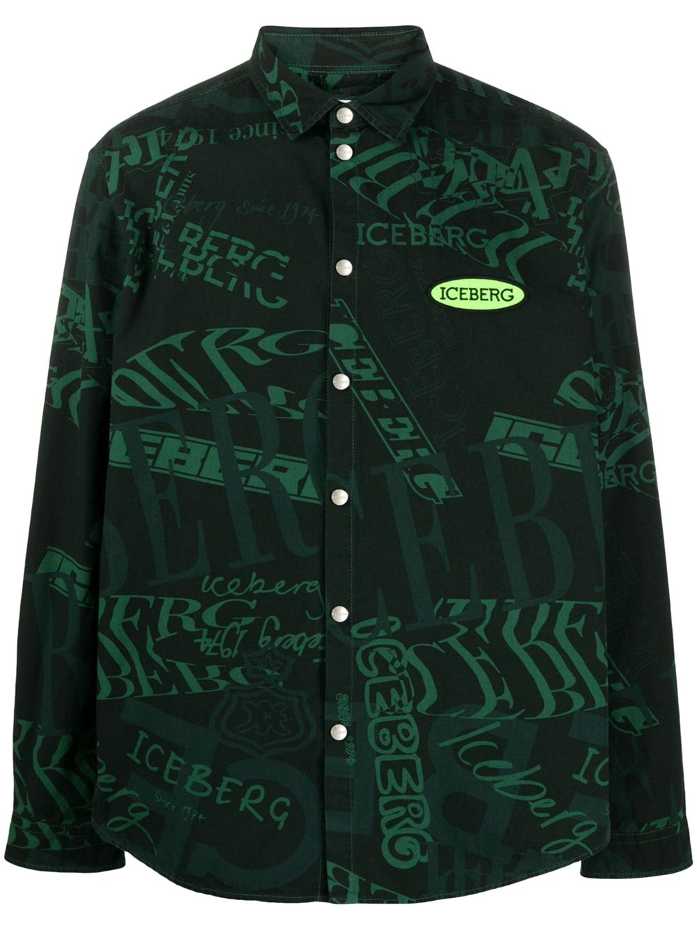 Logo-print shirt - Green