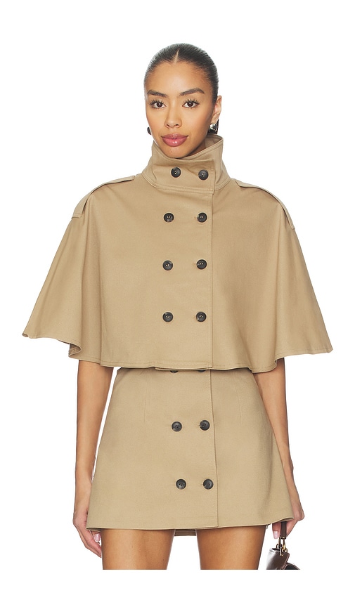 SELMACILEK Cropped Trench in Tan. - M also in L