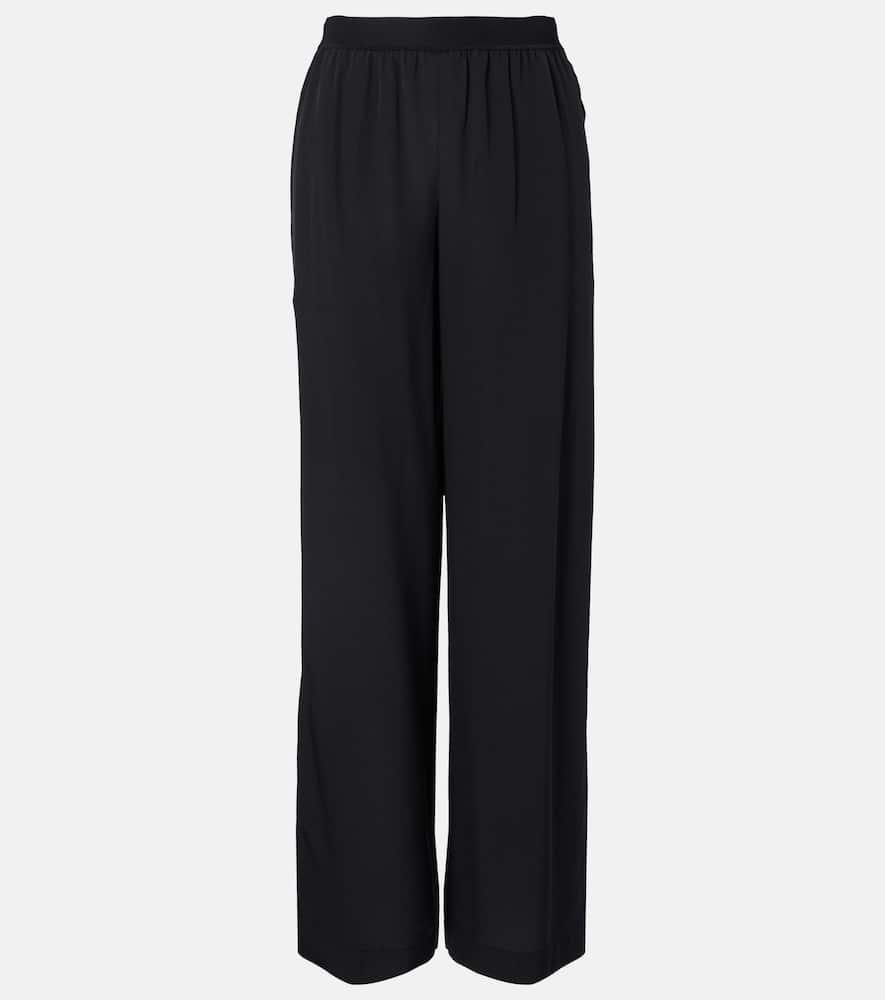 Hulin silk crêpe de soie wide-leg pants