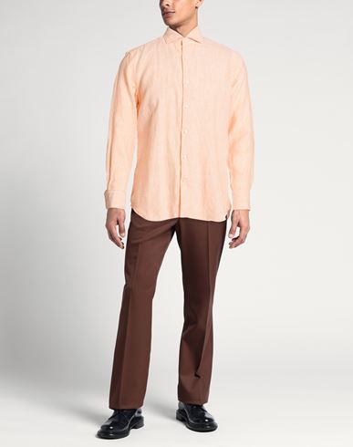 Man Shirt Orange Size 15 ½ Linen