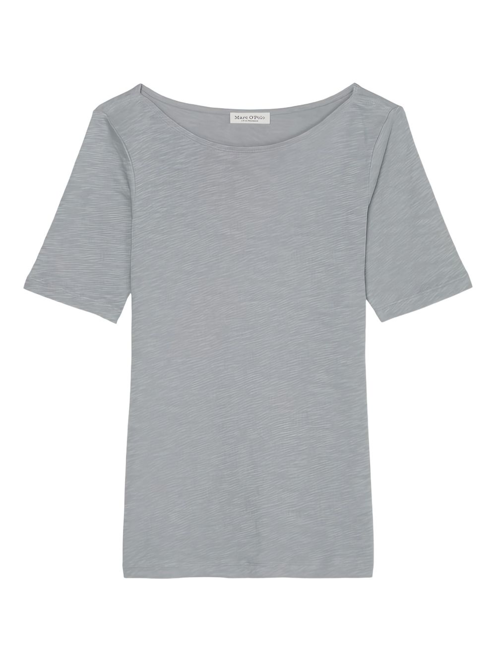 Boat-neck short-sleeve T-shirt - Grey