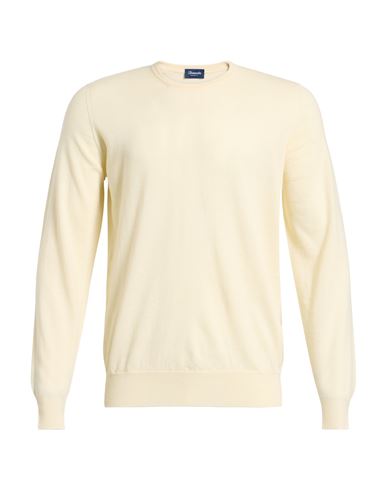 Man Sweater Cream Size 42 Super 140s Wool
