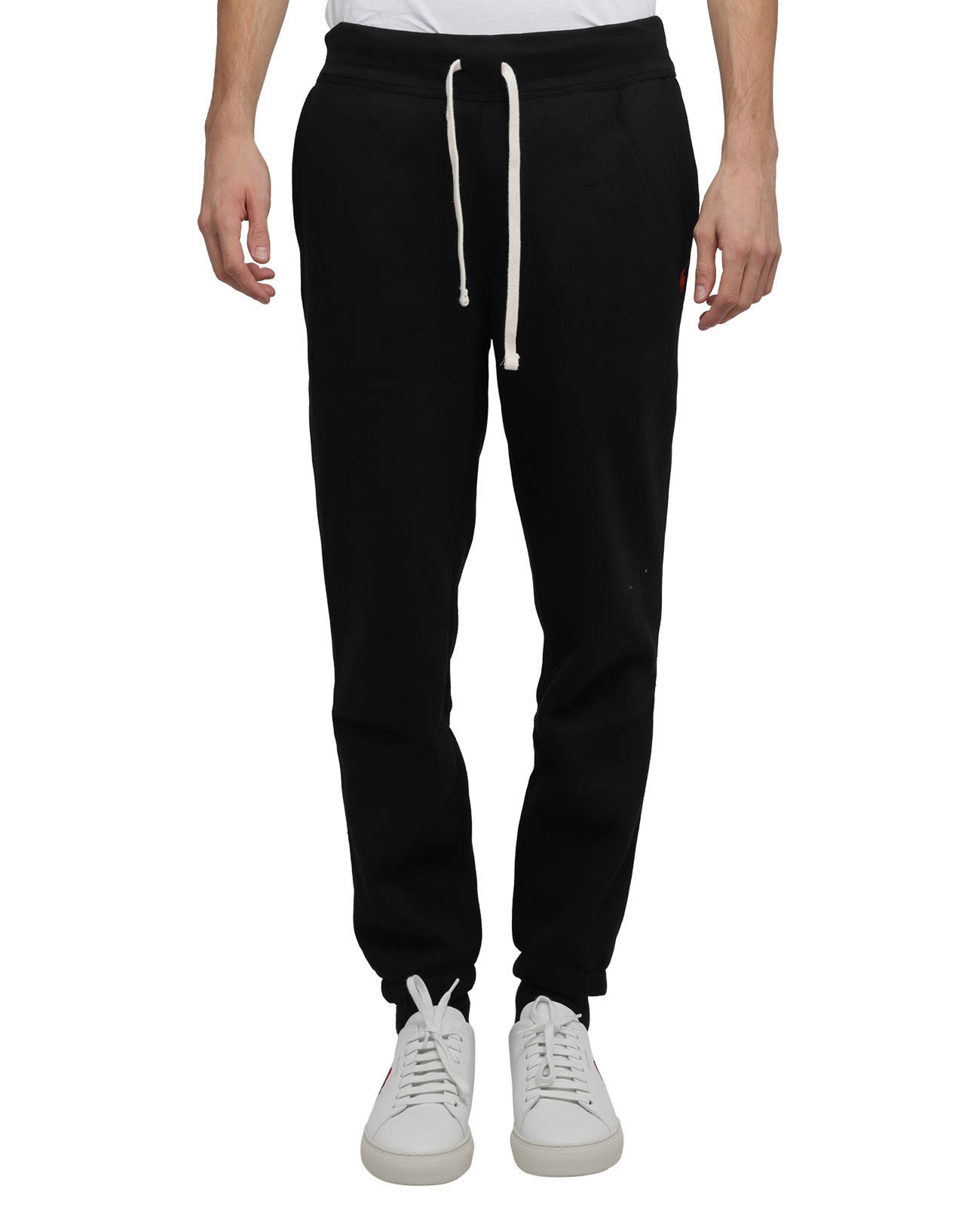 Black Cotton Blend Jogger With Drawstring