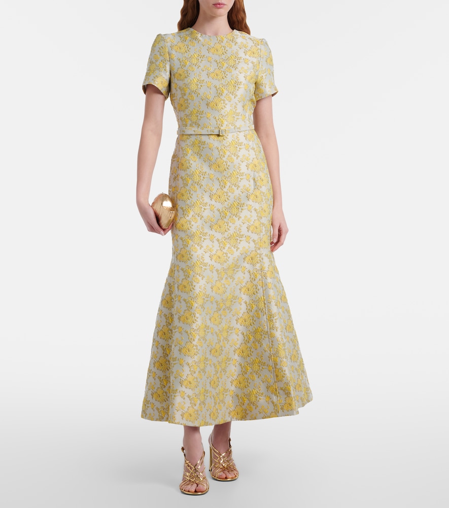Caraline floral jacquard cocktail dress