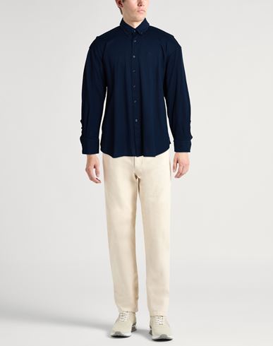 Man Shirt Navy Size 9 Cotton