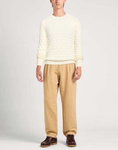Man Sweater Ivory Size 36 Cotton
