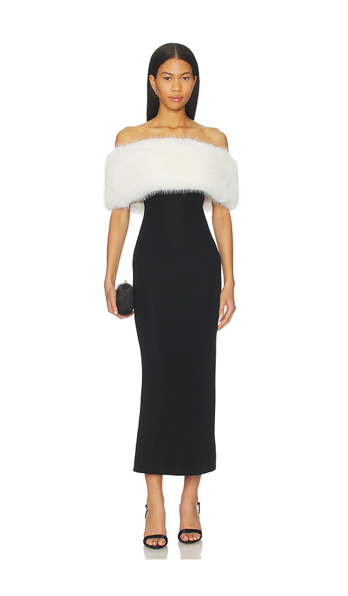 LPA Nella Midi Dress in Black And White. M also in L, S, XL