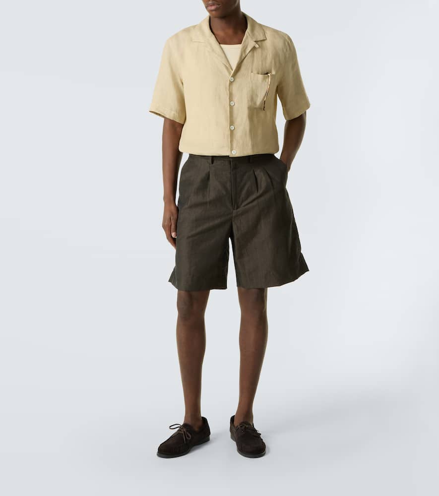 Linen bowling shirt