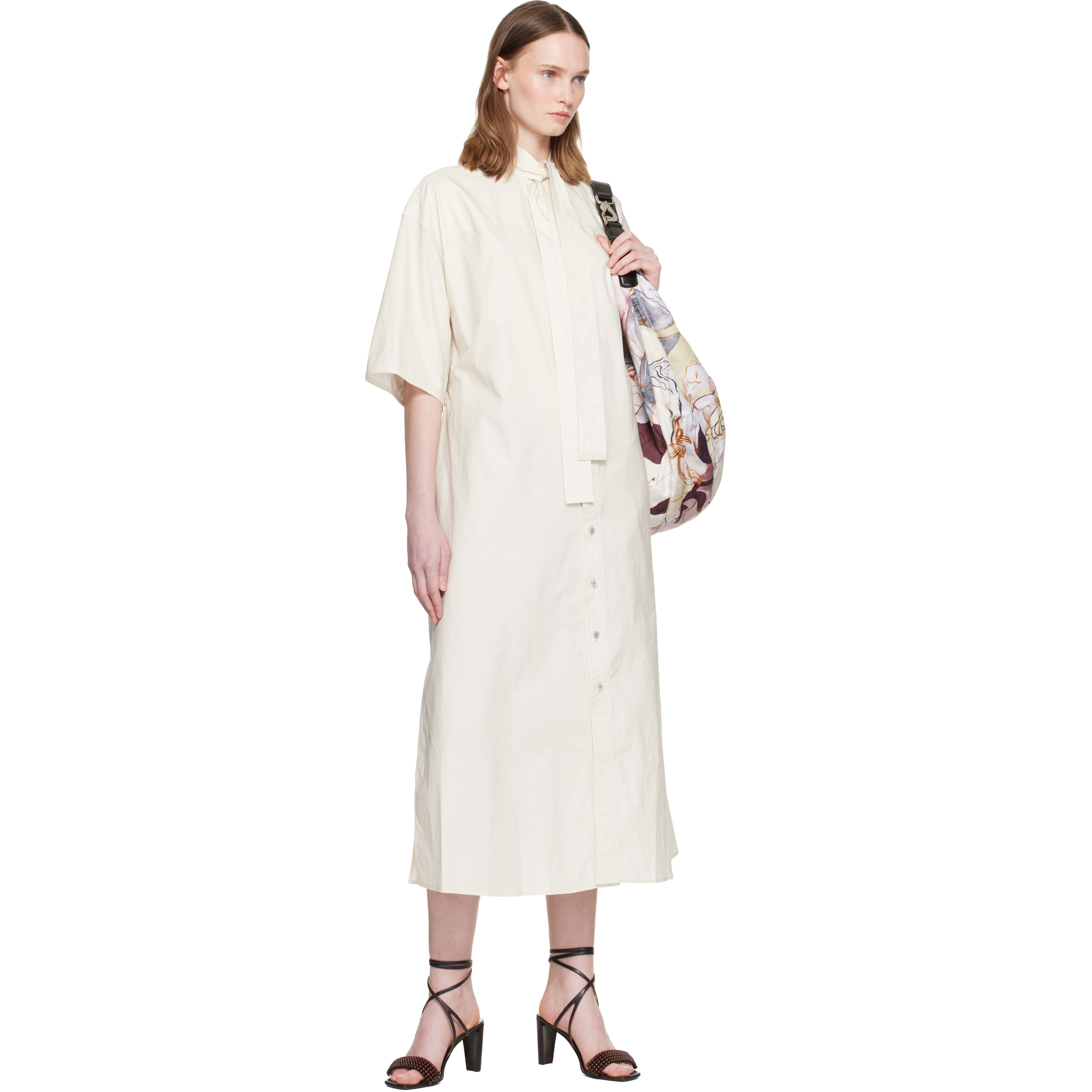 White Reversible Tube Midi Dress