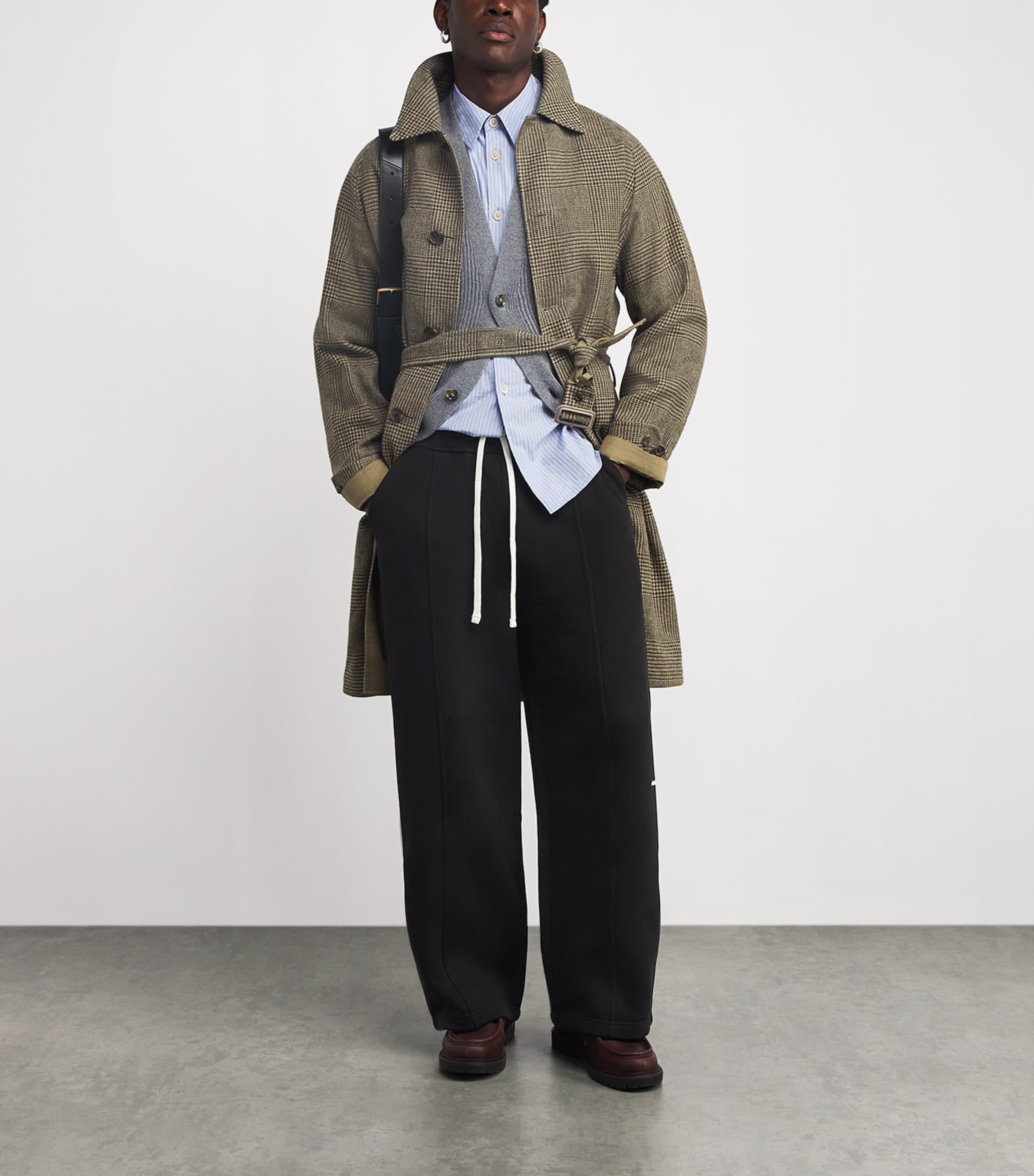 Cotton Logo Wide-Leg Sweatpants