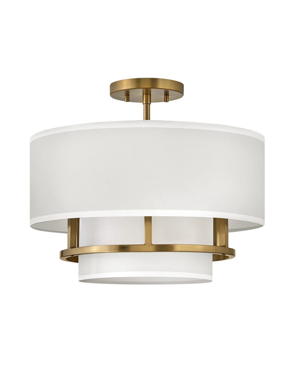 Lacquered Brass LED Semi-Flush Mount from the Graham Collection