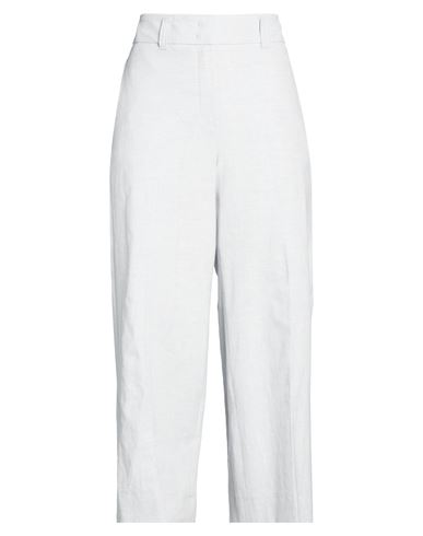 Woman Pants Light grey Size 10 Linen, Polyester, Viscose, Elastane
